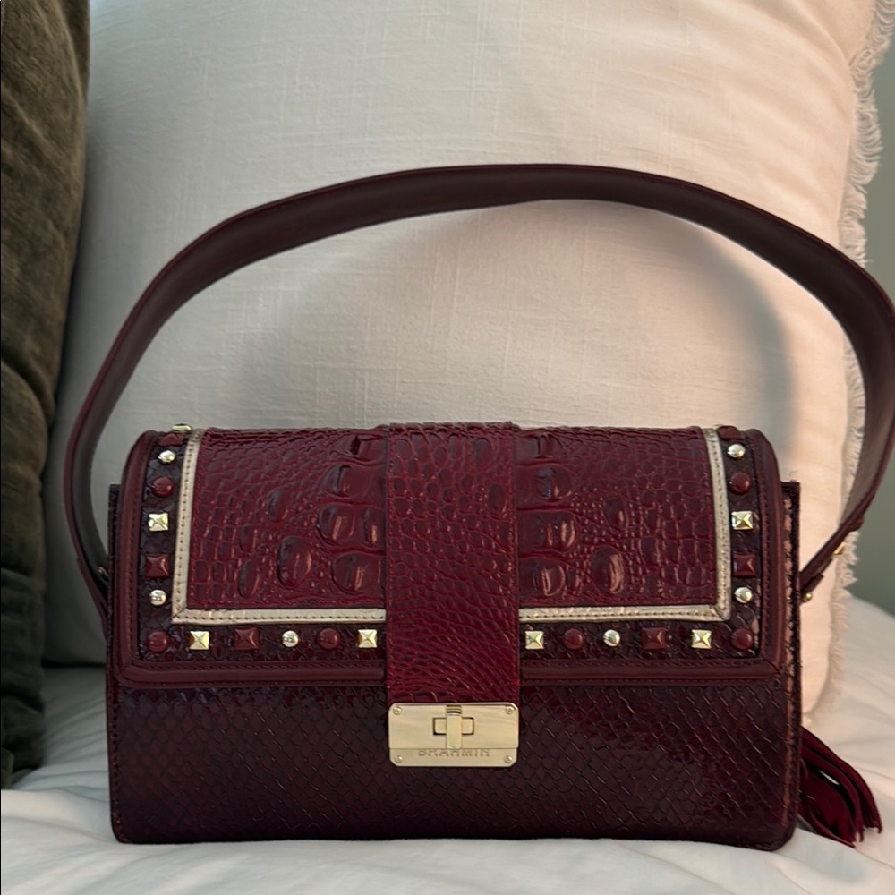 Brahmin studded shoulder bag